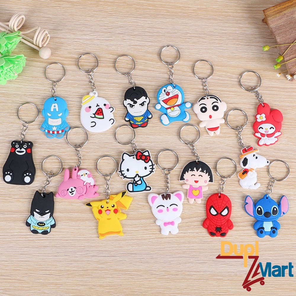 Móc Khóa Mini Nhựa Silicon Dẻo Siêu Cute - Móc Khóa Hoạt Hình Nhiều Mẫu Dễ Thương Xinh Xắn