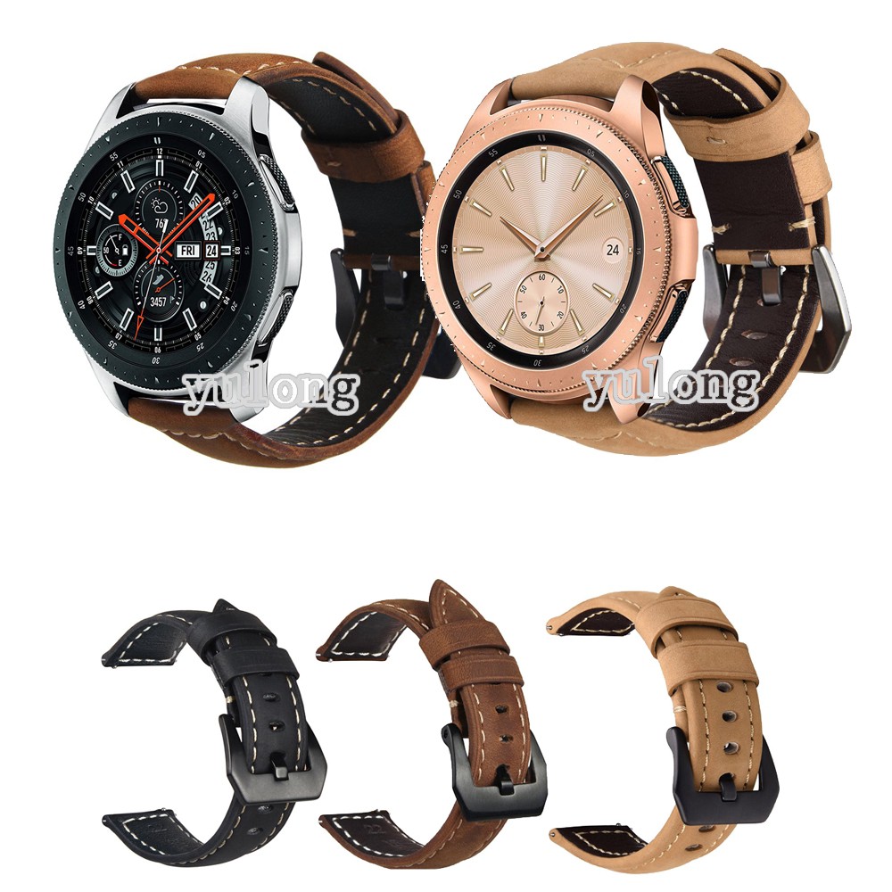 Dây đeo bằng da cho đồng hồ Samsung Galaxy Watch 42mm 46mm