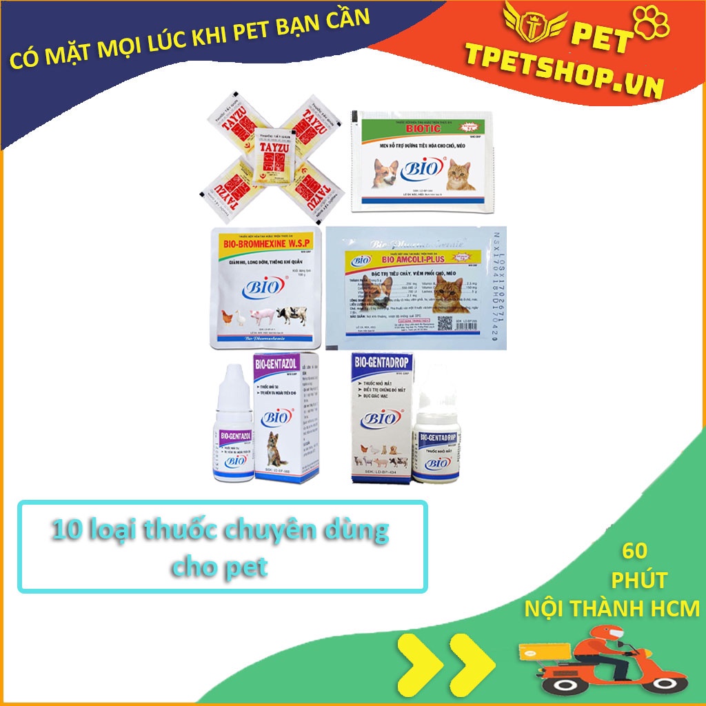 (10 Loại) Các thuốc hỗ trợ tiêu hóa,đường ruột cho chó mèo