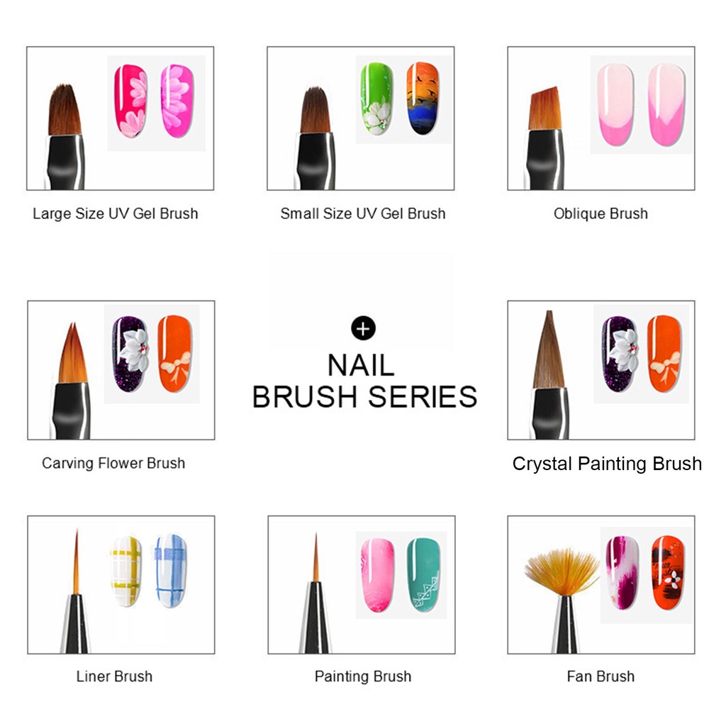 [Hàng mới về] Cọ Vẽ Trang Trí Móng Tay Bằng Acrylic Trong Suốt Chuyên Dụng