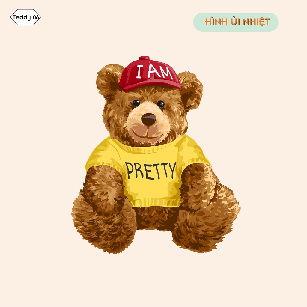 HÌNH ỦI NHIỆT - DECAL ỦI ÁO HÌNH GẤU TEDDY
