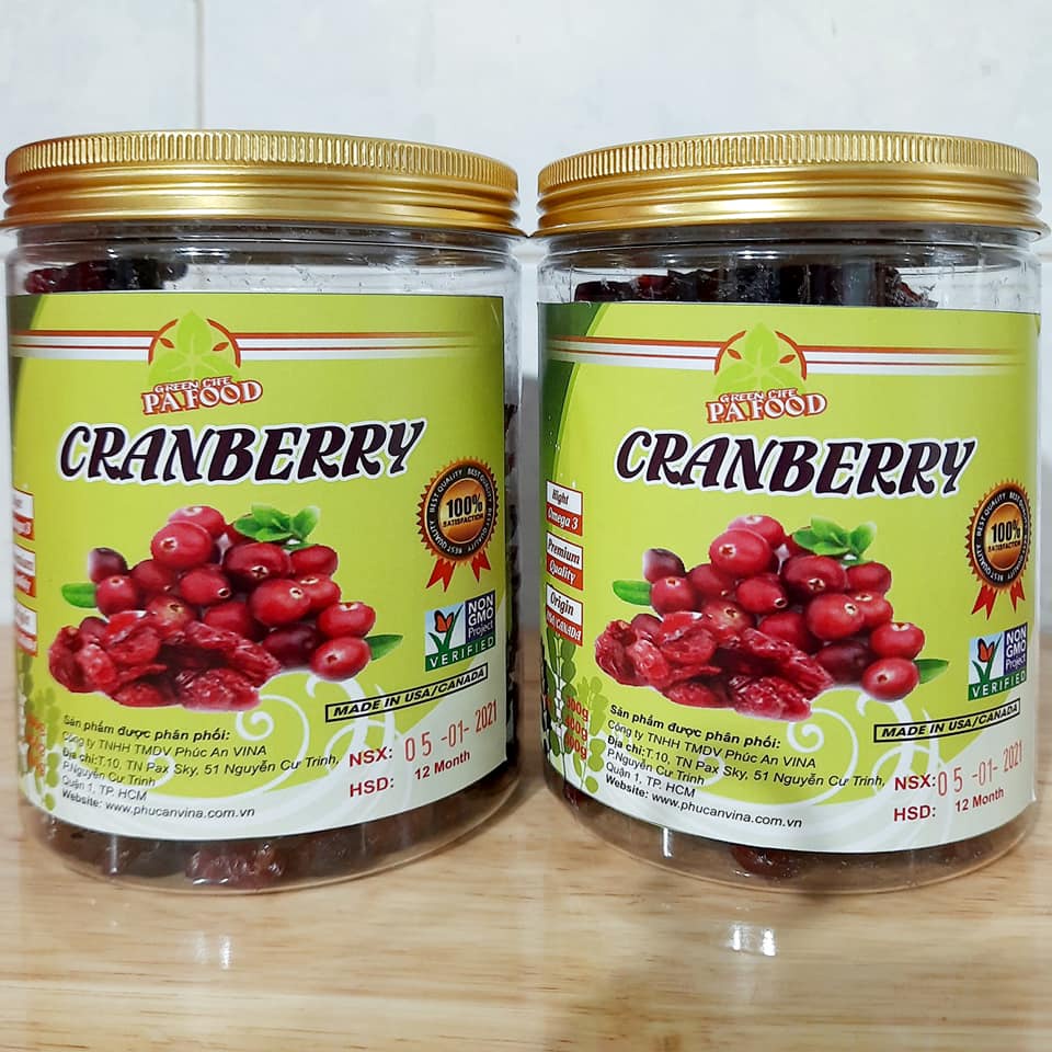 Nam Việt Quất Khô ⚡ LOẠI NGON ⚡ việt quất khô Cranberries Mỹ, 500gr  thích hợp ăn nhẹ, làm bánh, ăn kèm salad