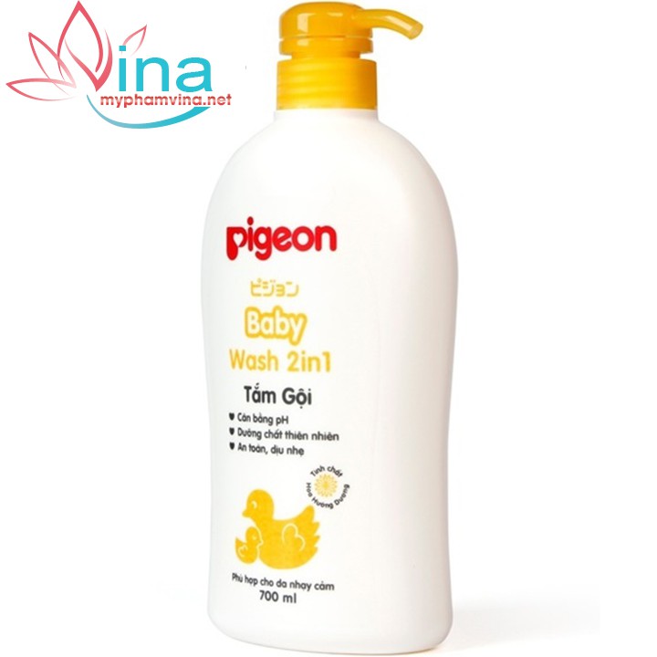 Sữa Tắm Gội Pigeon 2 trong 1 700ml màu vàng