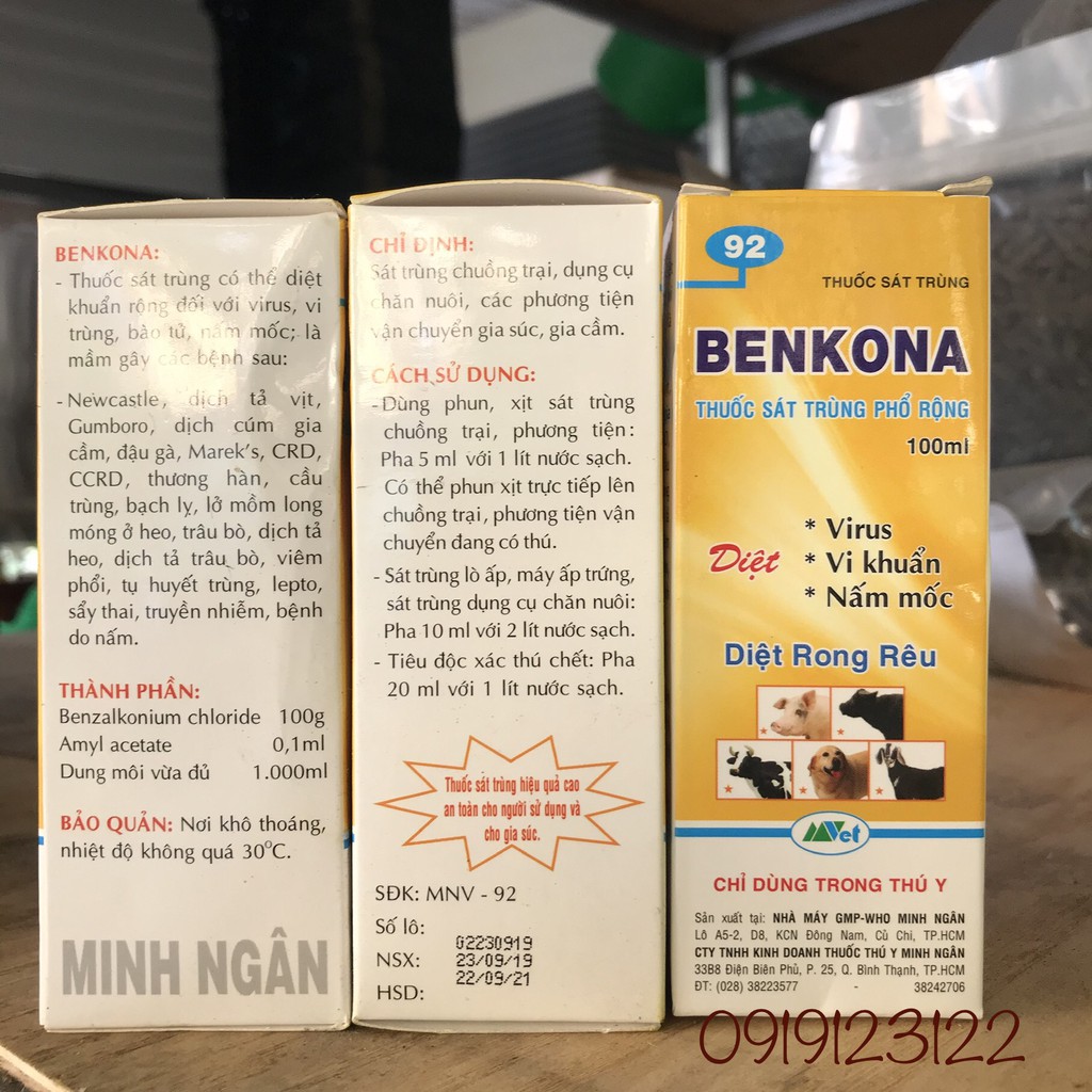Benkona đặc trị nấm giá thể trên cây trồng chai 100ml