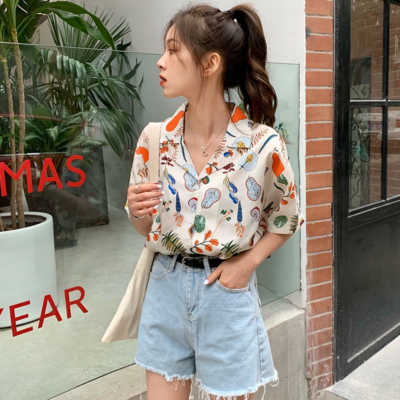 Áo Sơ Mi họa tiết dáng rộng cá tính, siêu đẹp