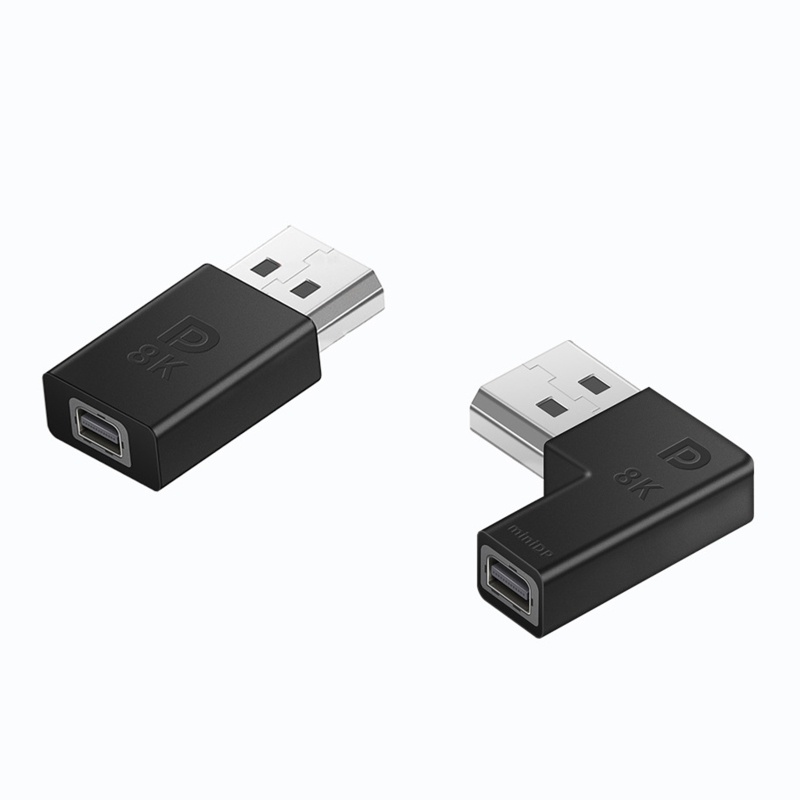 Bộ ChuyểN ĐổI Mini DP Sang DP V1.4 8K 60Hz, Góc PhảI 90 Độ ° Đai Quấn Khuỷu Tay Bl Bl Bl Bl Bl