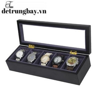 Hộp đựng đồng hồ 5 chiếc vỏ gỗ