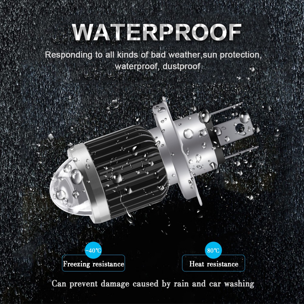 Đèn Pha Siêu Sáng H6 BA20D H4 LED Ánh Sáng Vàng/Trắng 12V Dành Cho Xe Máy