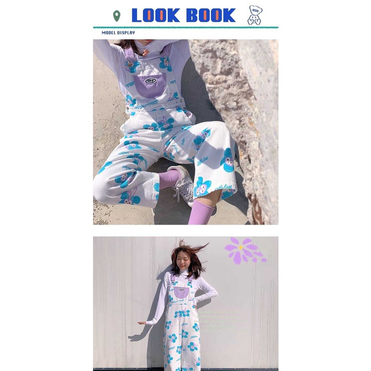 High waist elegant style star wearing open leg suspender cowboy suspender pants women's fashion brand straight tube loose and thin one-piece pants