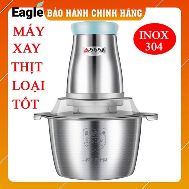 Máy xay thịt loại tốt 2lít inox 304 ko gỉ. Máy xay thịt đa năng, xay thực phẩm trái cây hoa quả cao cấp