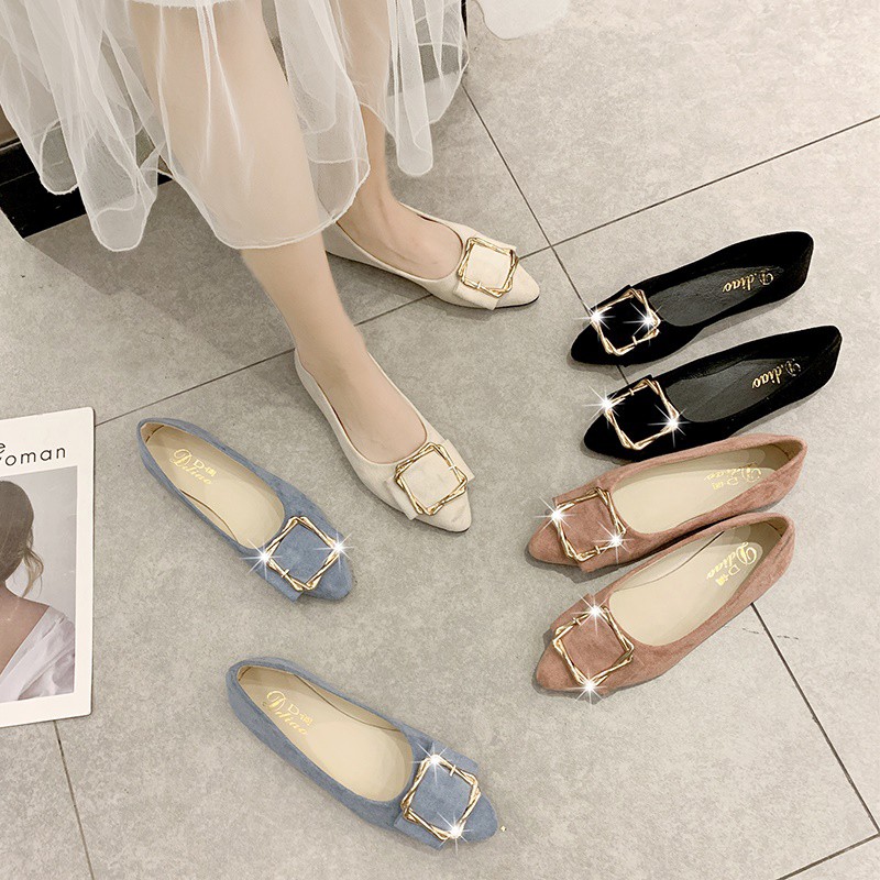 Giày Búp Bê Mũi Tròn Phong Cách Hàn Quốc Thanh Lịch Dành Cho Nữ | BigBuy360 - bigbuy360.vn