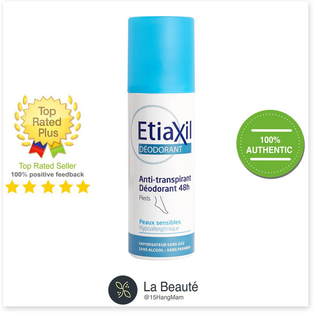 [Mã chiết khấu giảm giá chính hãng] Etiaxil Deodorant Anti-transpirant 48H Pieds - Xịt Hỗ Trợ Cải Thiện Mồ Hôi Chân Hiệu