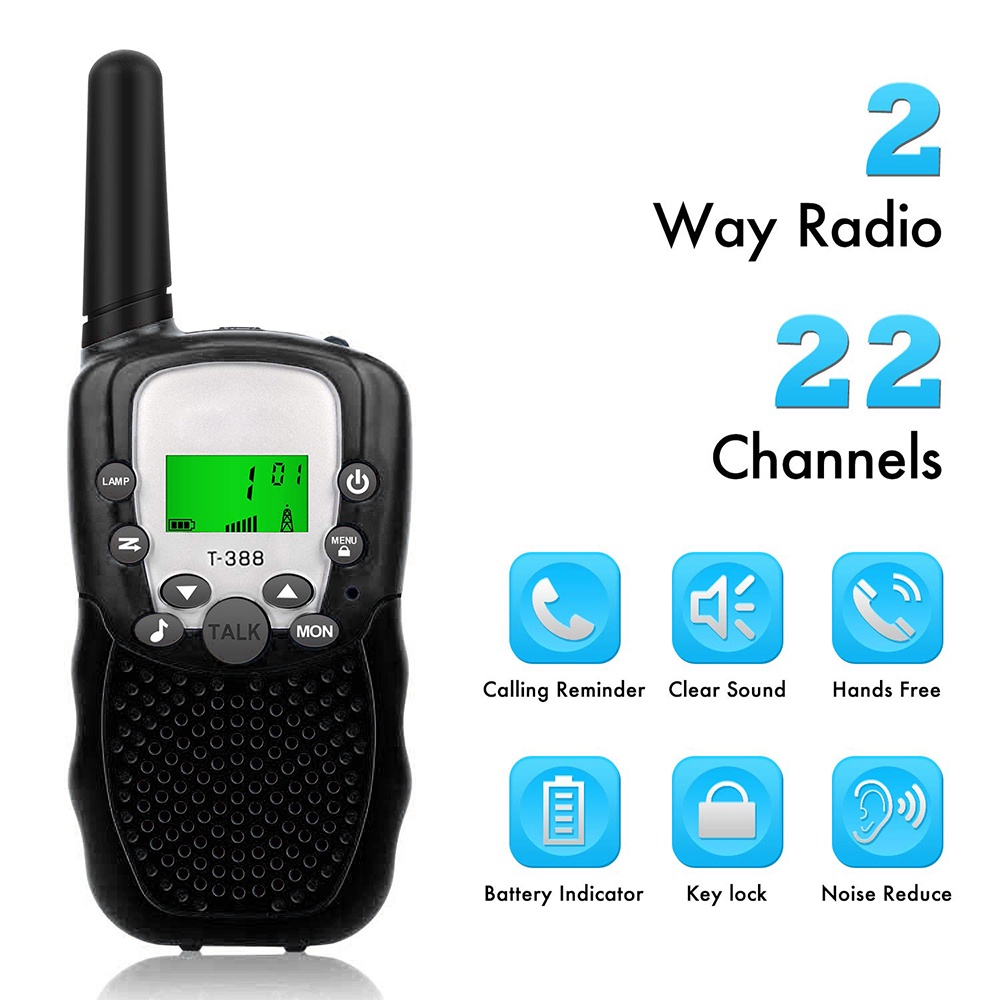 VIRWIR Set 2 Bộ Đàm UHF 446MHz 8 Kênh Cho Bé