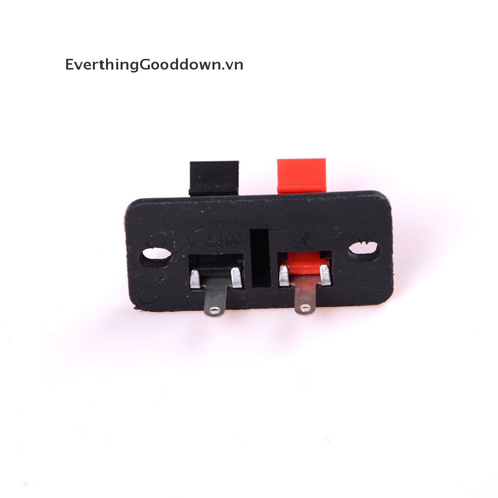 Everthinggooddown 5x 2 Vị Trí Nhấn Nối Bảng Thiết Bị Đầu Cuối Loa Âm Thanh