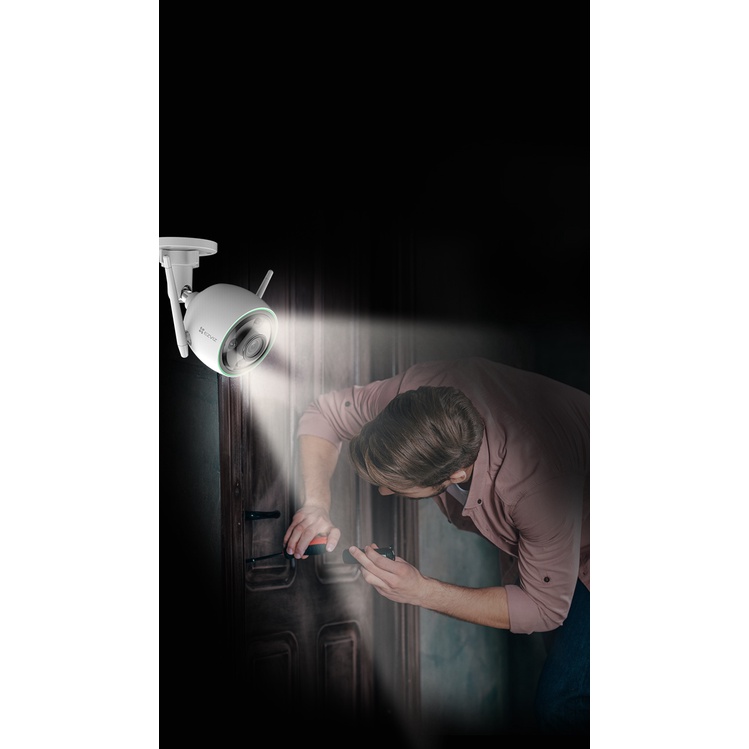 Camera Wifi ngoài trời EZVIZ C3N 2MP Full HD - Màu ban đêm, đèn báo động, tích hợp AI phát hiện người