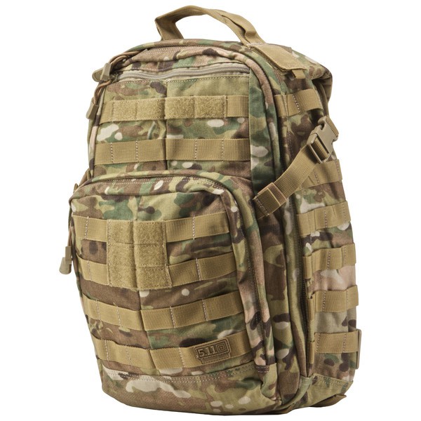 Balo 5.11 Rush 12 Black, Multicam, Sandstone, OD, Double Tap