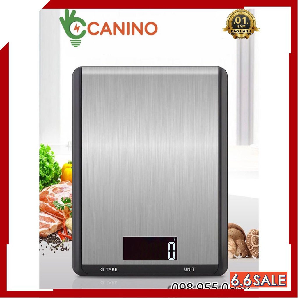 Cân điện tử nhà bếp bằng thép không gỉ CX-SERIES Canino cao cấp bảo hành 12 tháng lỗi 1 đổi 1