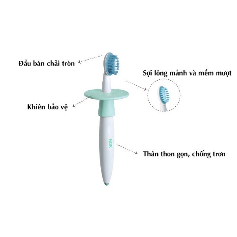 Bàn Chải Đánh Răng Cho Bé NUK Đức 6M/12M Nhập Khẩu Chính Hãng