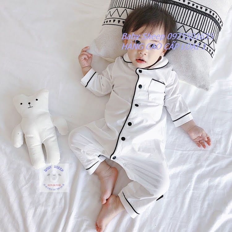 Body Pijama hồng cổ sen cho bé Trai bé gái Baby Sheep-Hàng cao cấp xuất Hàn
