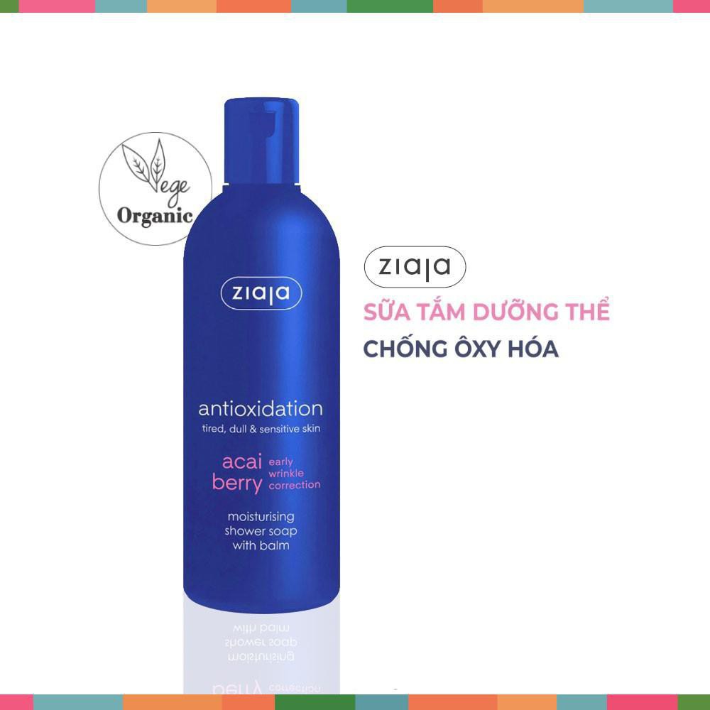 SỮA TẮM DƯỠNG THỂ CHỐNG OXY HÓA ZIAJA - ORGANIC - 300ML