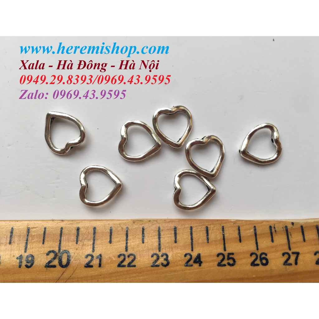 Túi 5 mặt tim xỏ cạnh vừa hạt 8mm
