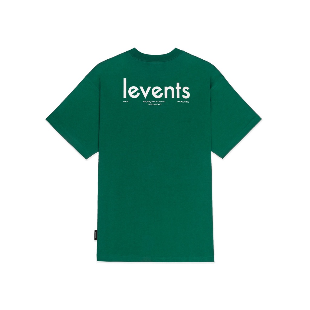 LEVENTS - Áo thun Popular logo 2.0/ Green Áo thun nam nữ form rộng local brand