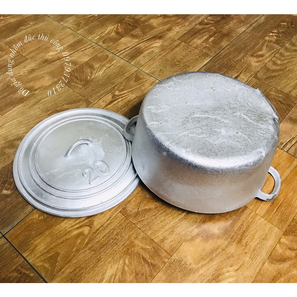 Nồi gang nấu cơm cháy đúc thủ công làng nghề số 20 [đk28cm]