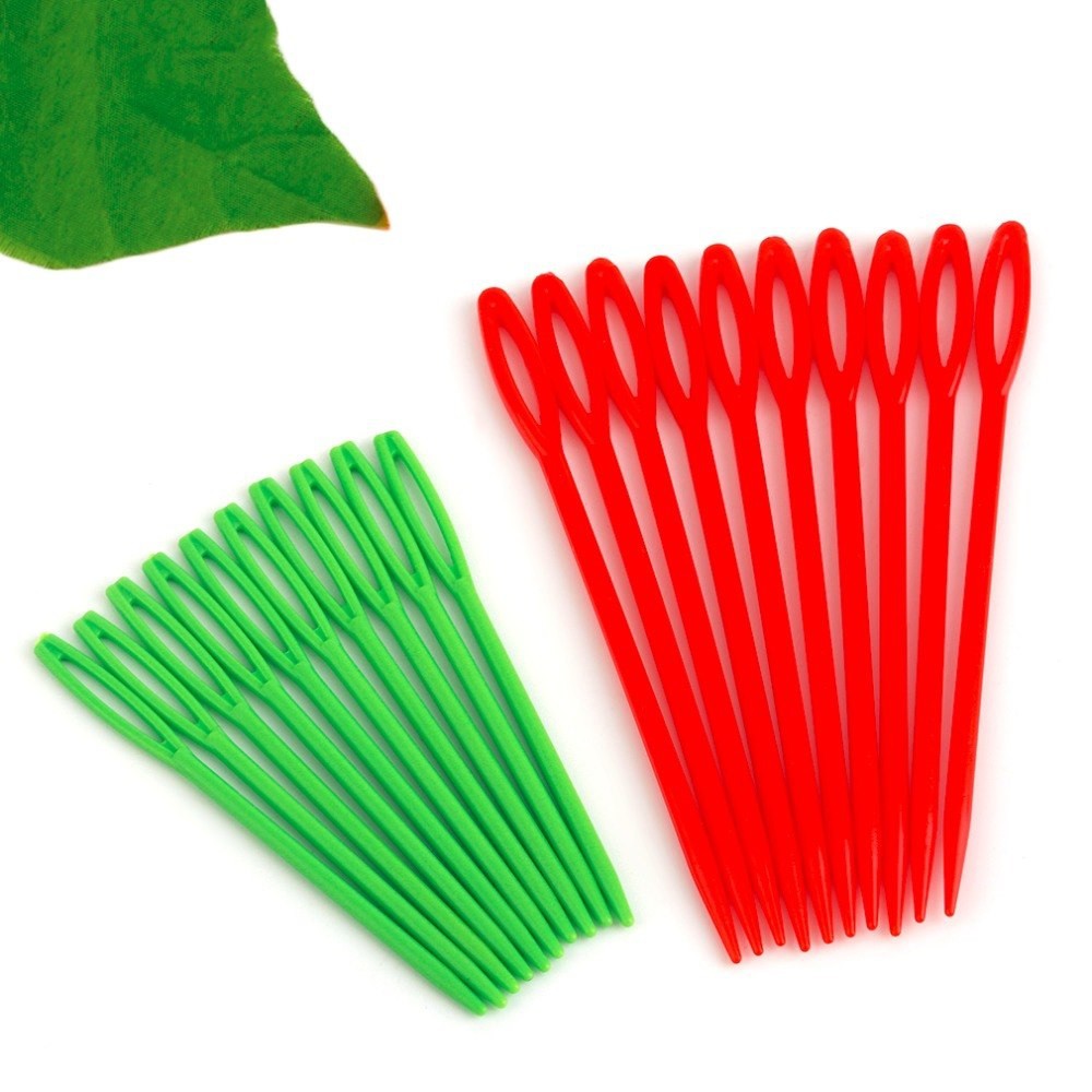 Combo Kim nhựa an toàn cho bé học xâu luồn may vá - Đồ chơi cho bé học thủ công