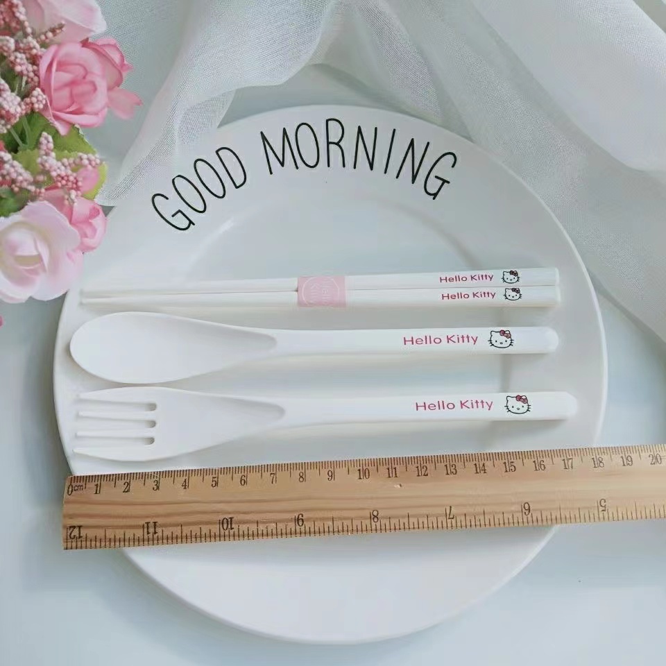Bộ Dụng Cụ Ăn Uống 3 Món Gồm Muỗng/Nĩa/Đũa/Nĩa Dễ Thương Dành Cho Trẻ Em