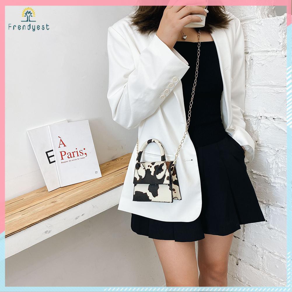 Túi Đeo Chéo Da Pu In Họa Tiết Bò Sữa Xinh Xắn Cho Nữ | BigBuy360 - bigbuy360.vn