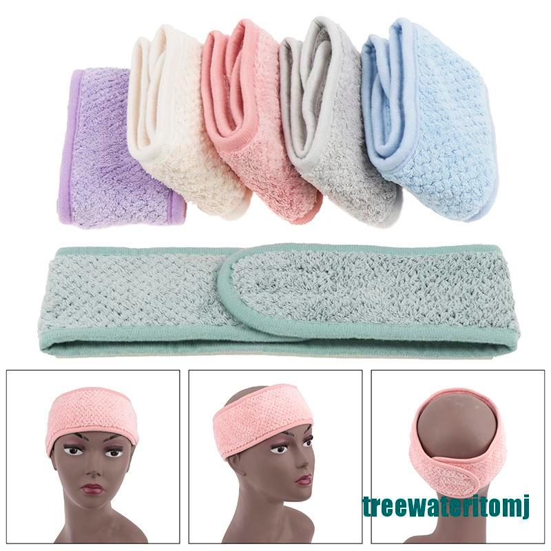 <new~>Face Headbands Makeup Shower Cosmetic Yoga Sports Pineapple Grid Hair Band