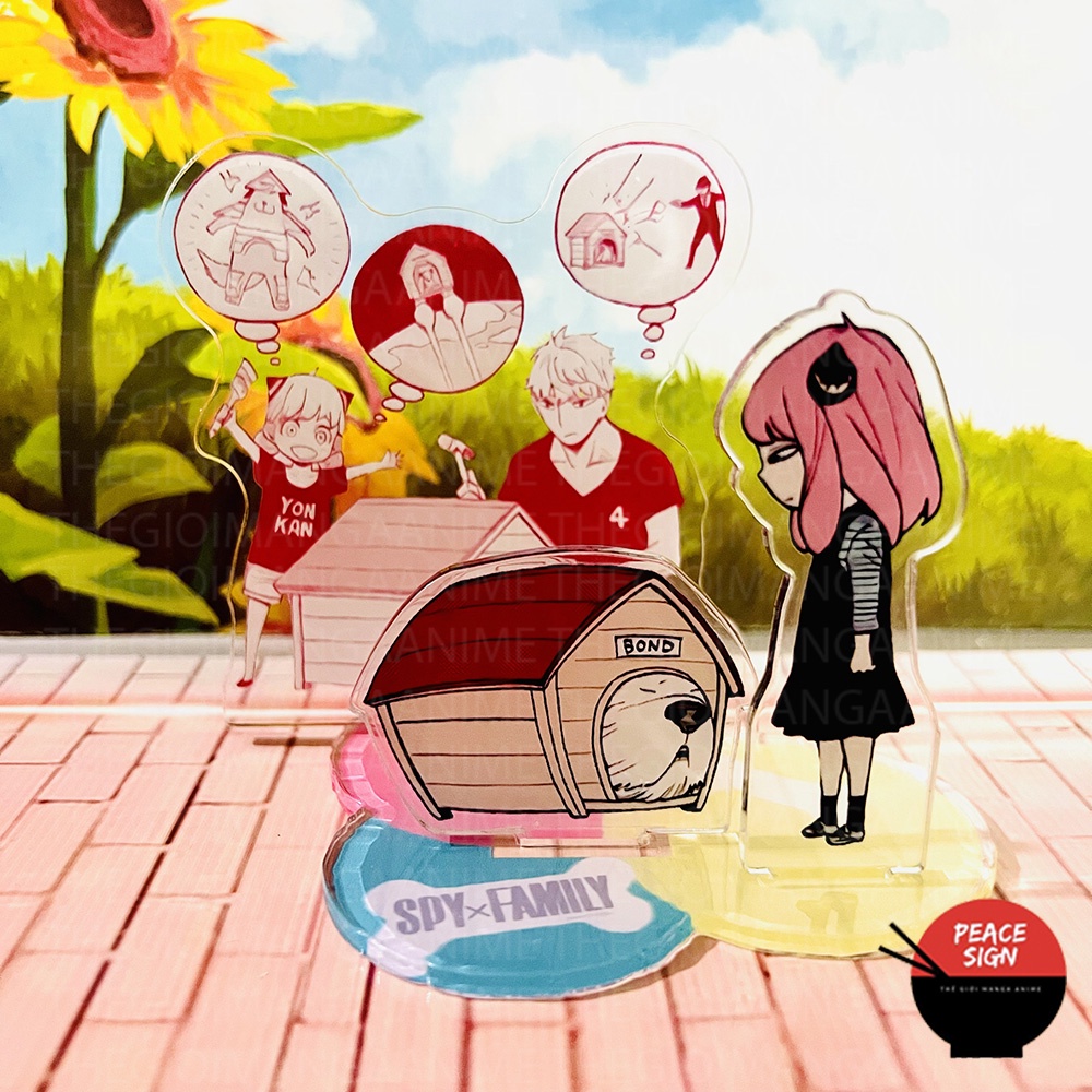 Standee SPY X FAMILY mô hình Gia Đình Điệp Viên tượng mica trong acrylic anime chibi trưng bày trang trí xinh xắn M1