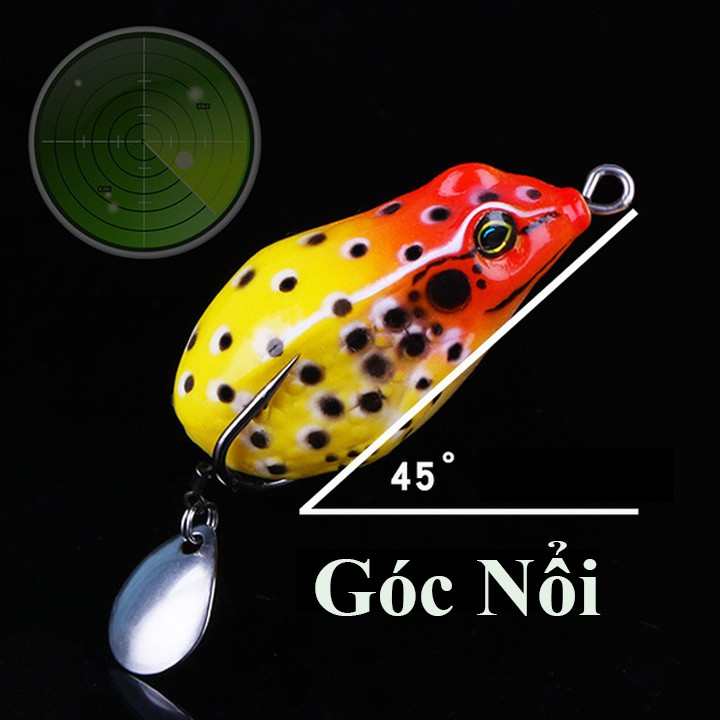 [Mã FAMAYMA giảm 10K đơn 50K] Mồi câu lure cá lóc cá xộp THUNDER FROG Nhái hơi Lưng Đốm Mồi giả câu cá MG-18