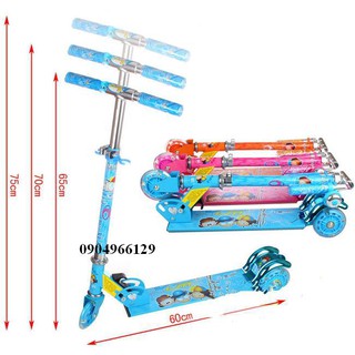 Xe trượt scooter 3 bánh có đèn và chuông cho bé