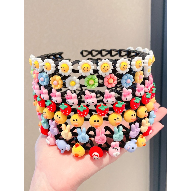 Băng Đô Cài Tóc Chống Trượt Họa Tiết Hoạt Hình Dễ Thương Cho Bé Gái