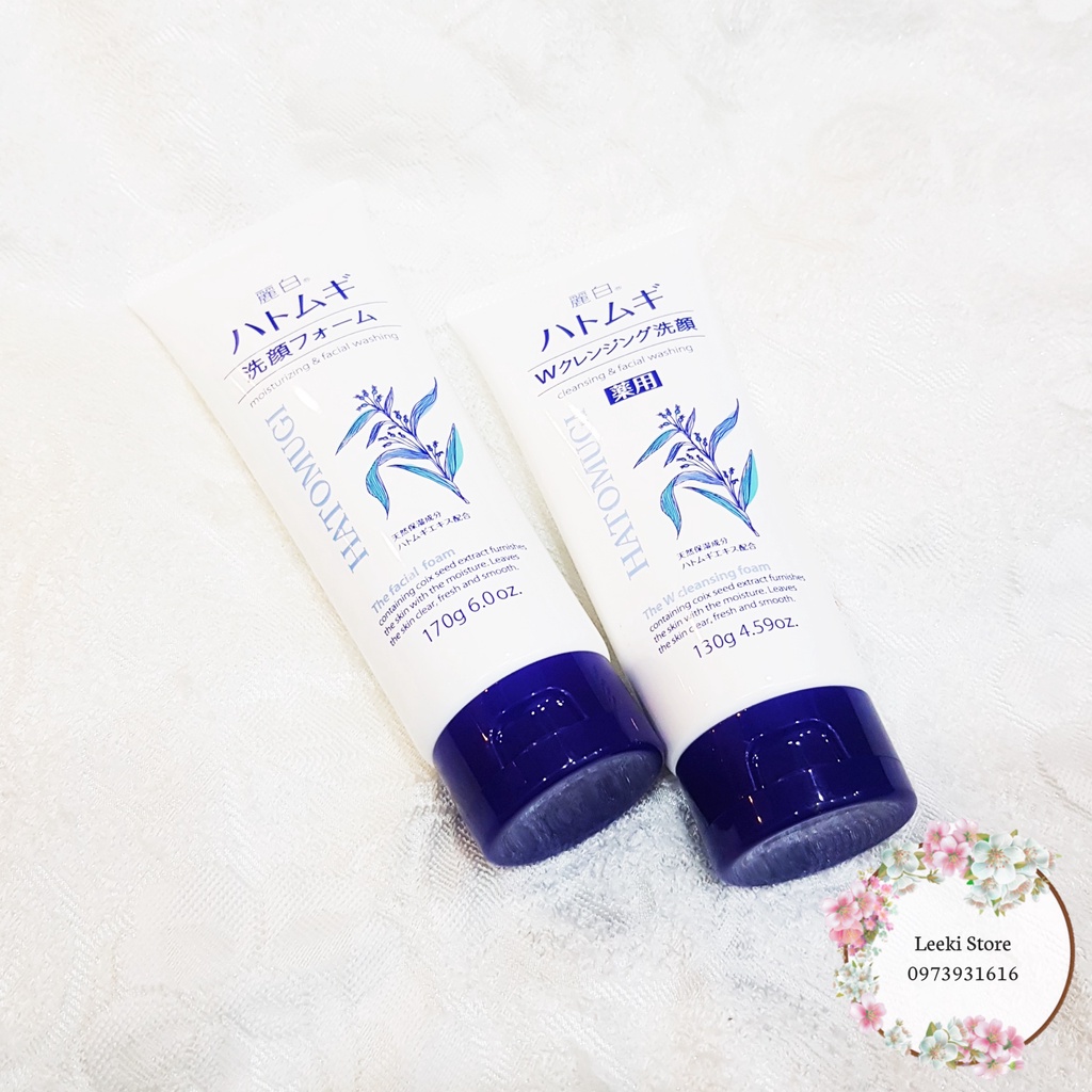 Sữa Rửa Mặt Hatomugi Ý Dĩ Trắng Da, Dưỡng Ẩm Cleansing Facial Foam 130g 170g