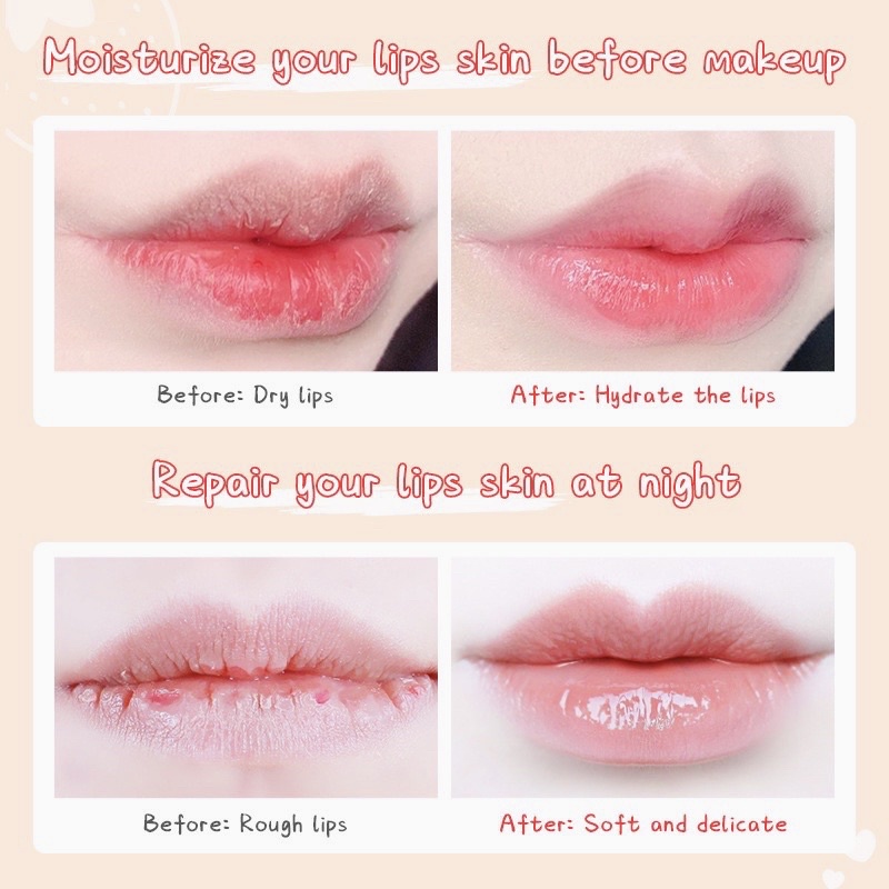 Mặt Nạ Ngủ Môi LAIKOU STRAWBERRY LIP MASK Dâu Tây Chống Lão Hoá Tri Thâm Môi Dưỡng Môi Hồng Tự Nhiên Căng Mọng Mask Môi