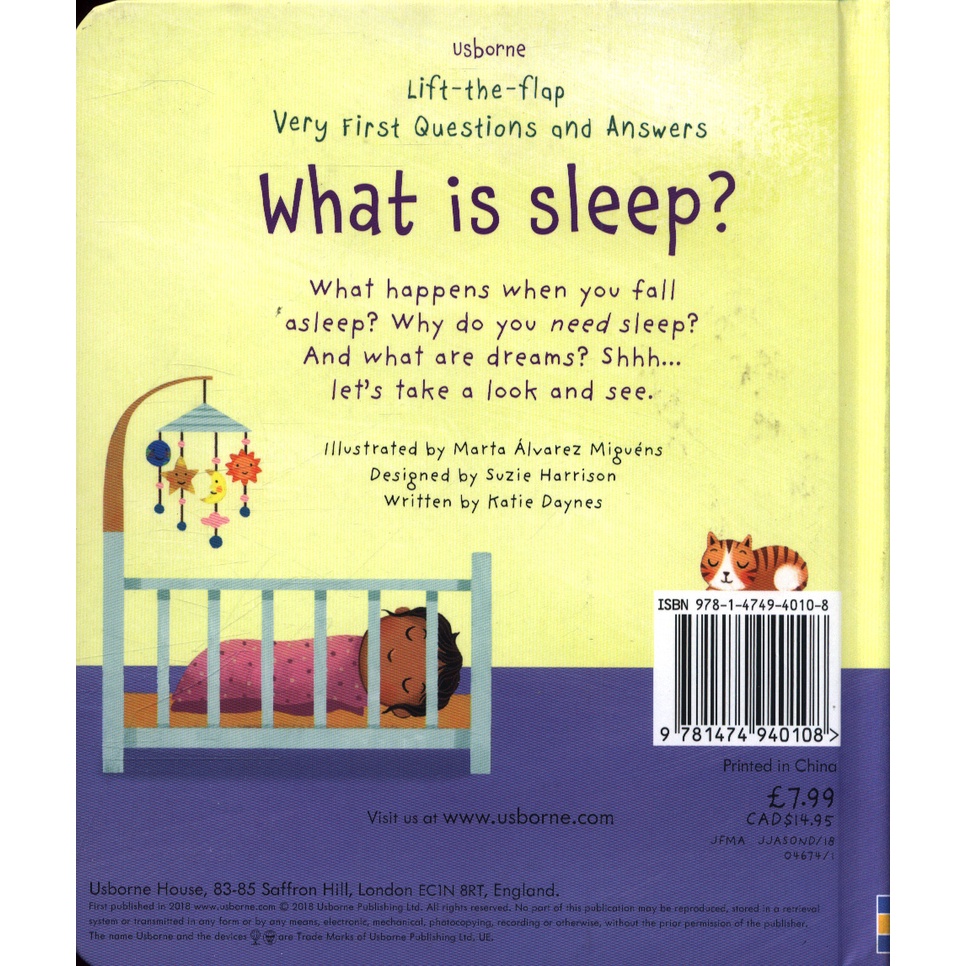 Sách - Anh: Lift-The-Flap Very First Questions And Answers What Is Sleep?
