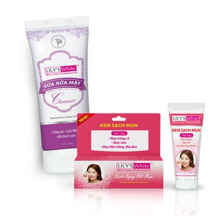 Combo kem sạch mụn tube THỂ NHẸ và sữa rửa mặt SẠCH NHỜN MỜ THÂM -  CHÍNH HÃNG