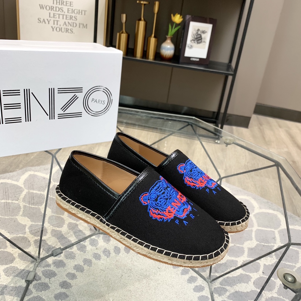 Giày đế cói nam da thật thời trang cao cấp Kenzo phong cách trẻ trung, cá tính