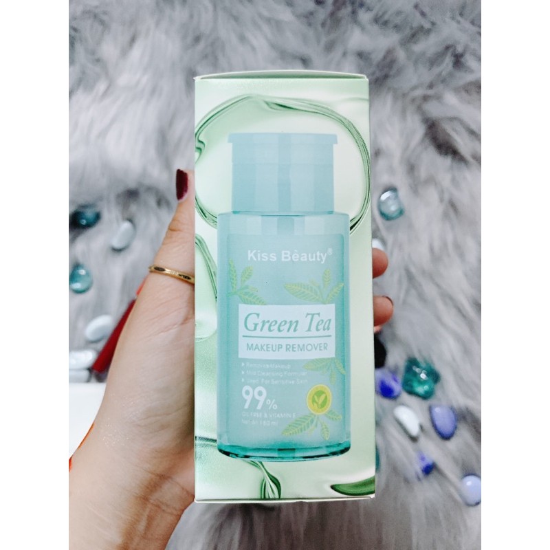 🍃NƯỚC TẨY TRANG Kiss Beauty GREEN TEA 180ml