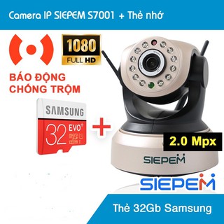 Camera IP Wifi SIEPEM S7001 Plus Full HD 1080P 2.0Mpx siêu nét tặng kèm thẻ nhớ 32GB