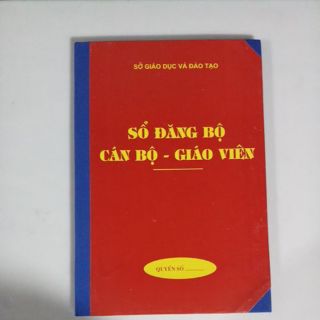 Sổ đăng bộ cán bộ - giáo viên