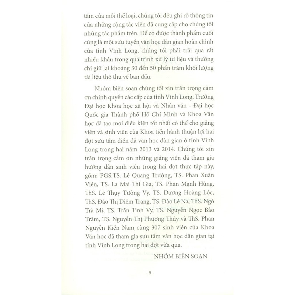Sách - Văn Học Dân Gian Vĩnh Long (Tuyển Chọn Từ Tài Liệu Sưu Tầm Điền Dã) - Tập I