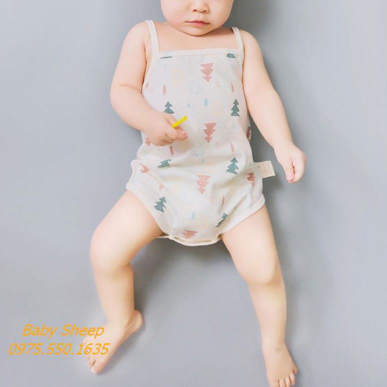 Quần áo sơ sinh 0-24 tháng ORGANIC bộ body 2 dây cho bé sơ sinh 100% COTTON HỮU CƠ TỰ NHIÊN siêu đáng yêu