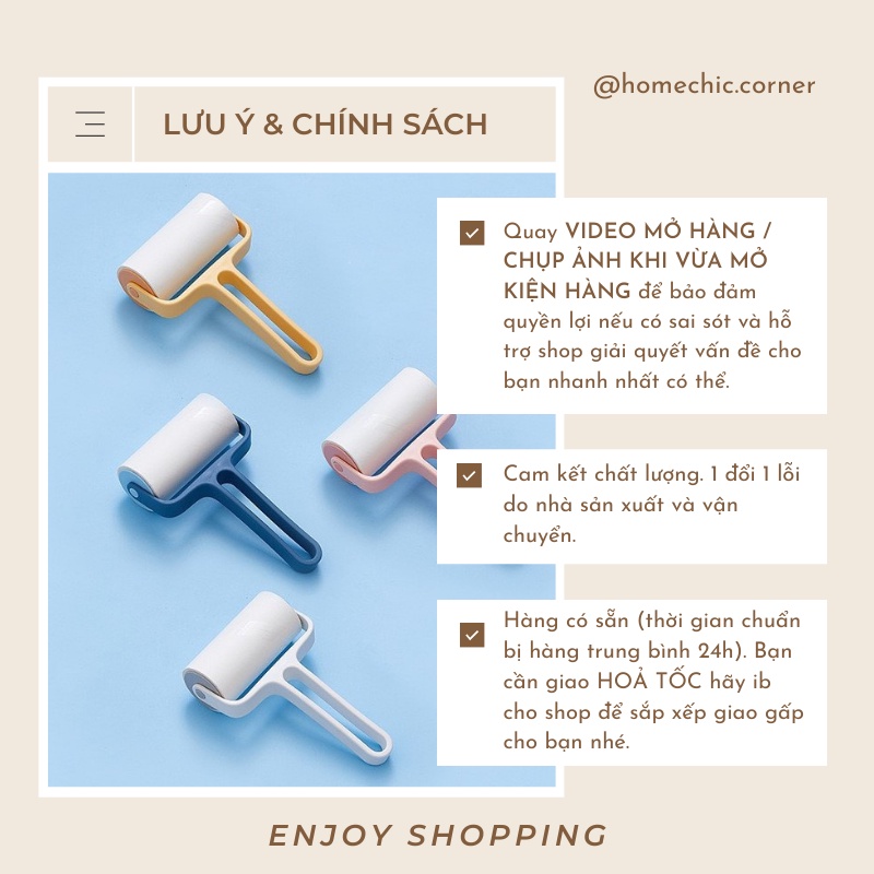 Cây lăn bụi quần áo, giường, sofa, lông thú cưng, lăn bụi sàn nhà | HOME CHIC CORNER