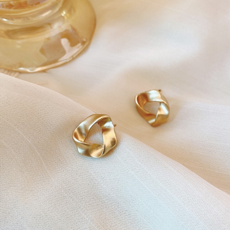Bông tai nữ Hàn Quốc thiết kế nhỏ gọn cá tính dễ thương chất liệu hợp kim bền đẹp giá rẻ