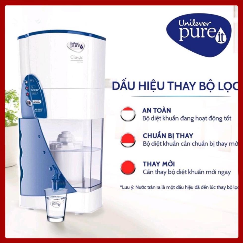 Bình Máy lọc nước sạch uống Unilever Pureit Classic 9 lít không cần dùng điện cắm điện - Hàng chính hãng