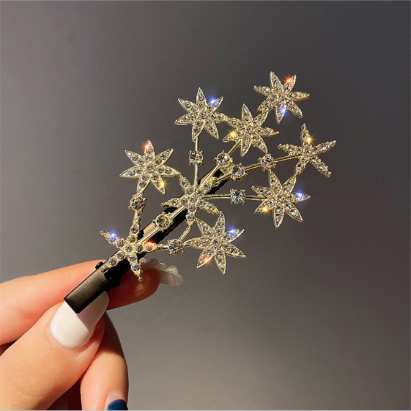 Kẹp Tóc Hình Ngôi Sao Đính Đá Lấp Lánh Thời Trang Cho Nữ