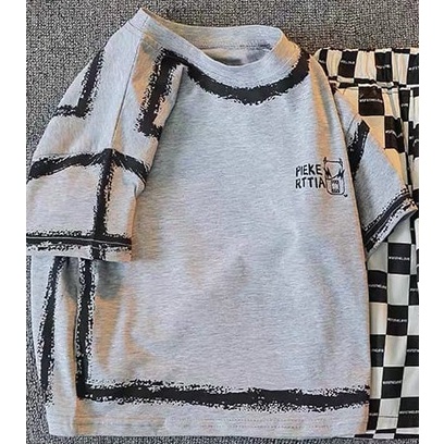 Bộ Quần Áo Cộc Tay Cho Bé Bộ Thun Trẻ Em Phong Cách Hàn Quốc Pieke Cho Bé Từ 8 Đến 32Kg Thời Trang Trẻ Em Chaarlie Kids